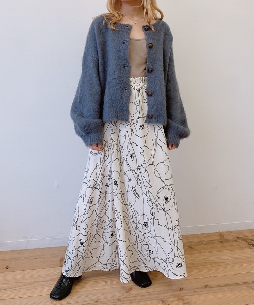 VANNIE U（ヴァニーユー）の「ニュアンスフラワースカート（スカート・レディース・アイボリー・FREE）」の20枚目の写真