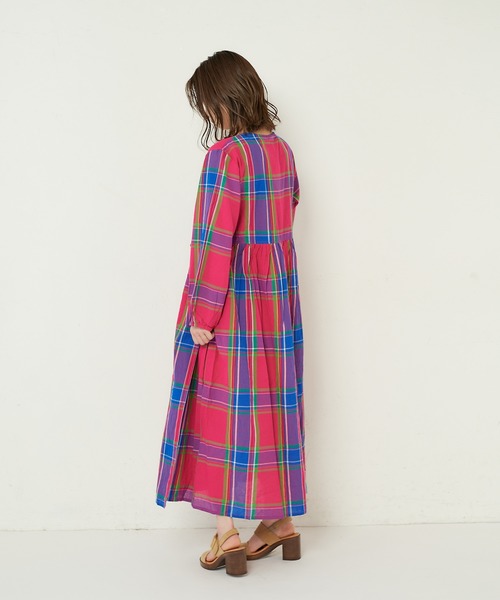 セール マラッチュチェック柄カシュクールロングワンピース ワンピース ワンピース ワンピース Ciaopanic チャオパニック のファッション
