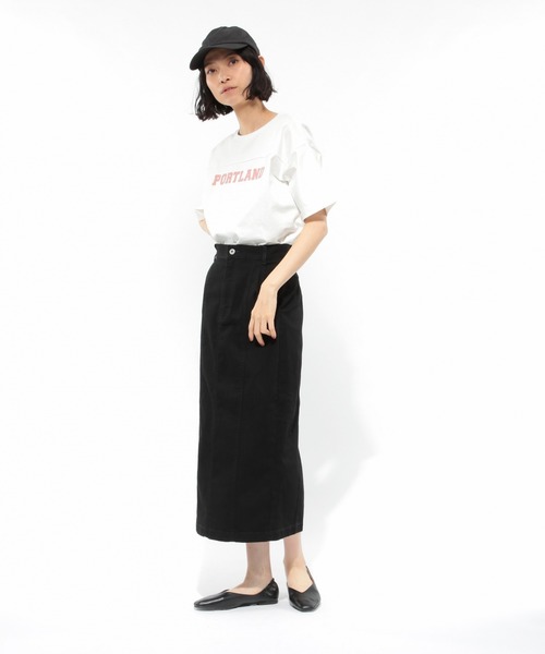 LAKOLE（ラコレ）の「USAコットンアソートロゴTシャツ / LAKOLE（Tシャツ/カットソー・レディース・オフホワイト/ベージュ/ブラック/ライトグレー・SMALL/MEDIUM）」の5枚目の写真