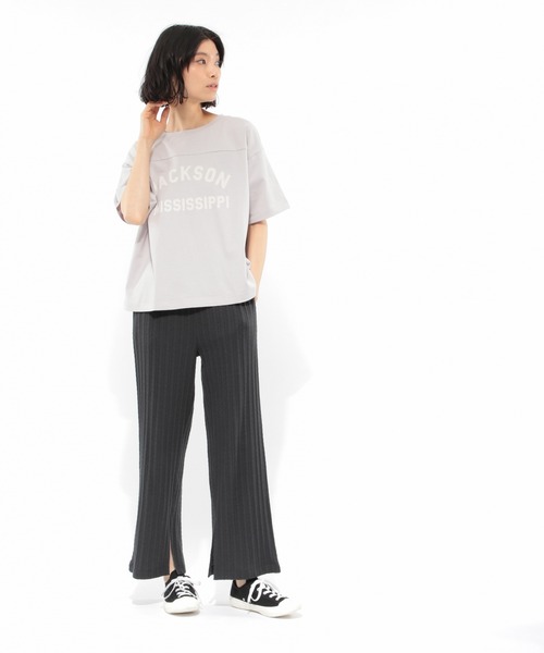 LAKOLE（ラコレ）の「USAコットンアソートロゴTシャツ / LAKOLE（Tシャツ/カットソー・レディース・オフホワイト/ベージュ/ブラック/ライトグレー・SMALL/MEDIUM）」の8枚目の写真