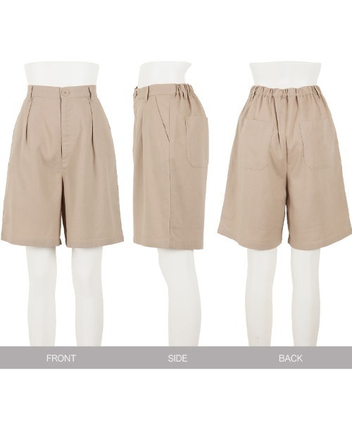 KOBE LETTUCE（コウベレタス）の「リネンハーフパンツ【セットアップOK】（その他パンツ・レディース・オリーブ/ベージュ/アイボリー・FREE）」の10枚目の写真