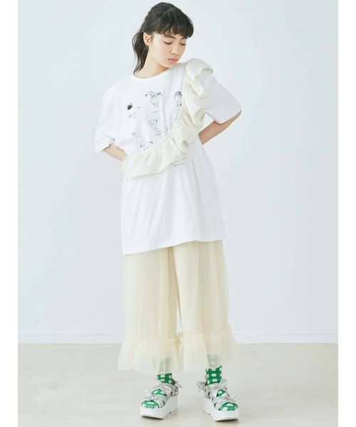 merry jenny（メリージェニー）の「猫図鑑Tシャツ（Tシャツ/カットソー・レディース・オフホワイト/ブラック・FREE）」の8枚目の写真