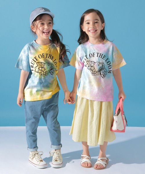 BAYFLOW（ベイフロー）の「【FRUIT OF THE LOOM(フルーツオブザルーム)】別注タイダイTee（Tシャツ/カットソー・キッズ・ピンク/イエロー・X-LARGE/LARGE/XX-LARGE/SMALL/MEDIUM）」の7枚目の写真