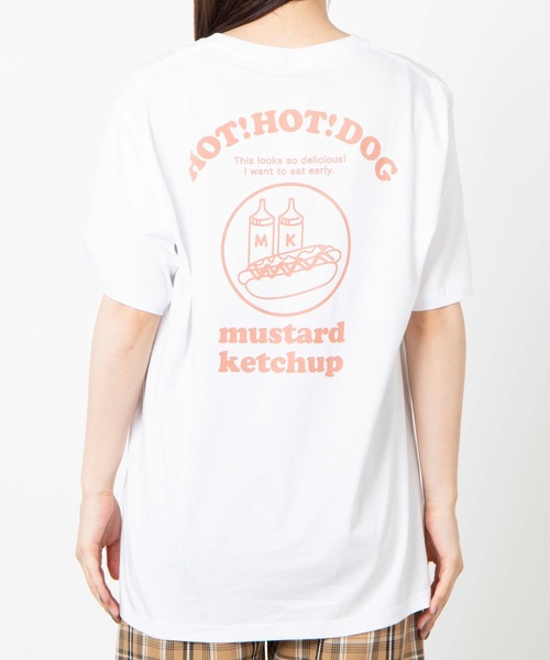 WEGO（ウィゴー）の「WEGO/HOTDOGプリントTシャツ（Tシャツ/カットソー・レディース・ホワイト/ブラック・SMALL/MEDIUM/LARGE）」の12枚目の写真