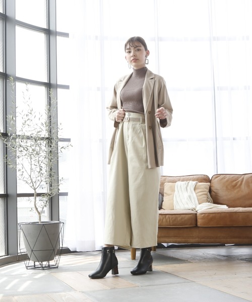 VIVIAN（ヴィヴィアン）の「スクエアトゥべっ甲調プラスチック飾り付きショートブーツ（ブーツ・レディース・ダークブラウン/ブラック/ブラック系その他3・M/S/L/LL）」の9枚目の写真