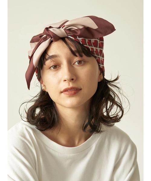 earth music&ecology（アースミュージックアンドエコロジー）の「幾何学柄スカーフ ＊（ストール/ショール・レディース・ベージュ/ブラウン・FREE）」の11枚目の写真