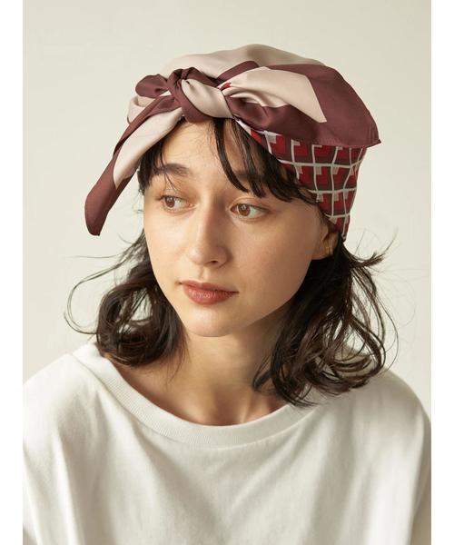 earth music&ecology（アースミュージックアンドエコロジー）の「幾何学柄スカーフ ＊（ストール/ショール・レディース・ベージュ/ブラウン・FREE）」の13枚目の写真