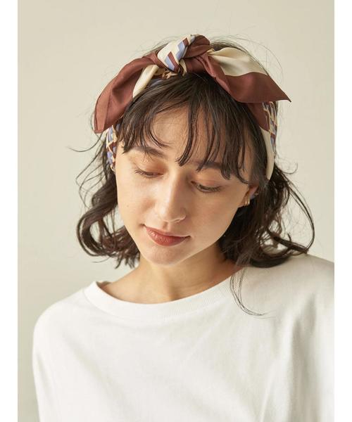 earth music&ecology（アースミュージックアンドエコロジー）の「幾何学柄スカーフ ＊（ストール/ショール・レディース・ベージュ/ブラウン・FREE）」の15枚目の写真