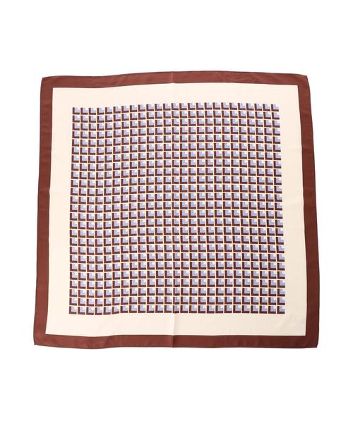 earth music&ecology（アースミュージックアンドエコロジー）の「幾何学柄スカーフ ＊（ストール/ショール・レディース・ベージュ/ブラウン・FREE）」の18枚目の写真