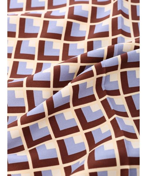 earth music&ecology（アースミュージックアンドエコロジー）の「幾何学柄スカーフ ＊（ストール/ショール・レディース・ベージュ/ブラウン・FREE）」の19枚目の写真
