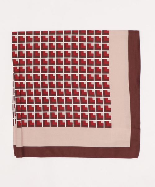 earth music&ecology（アースミュージックアンドエコロジー）の「幾何学柄スカーフ ＊（ストール/ショール・レディース・ベージュ/ブラウン・FREE）」の8枚目の写真