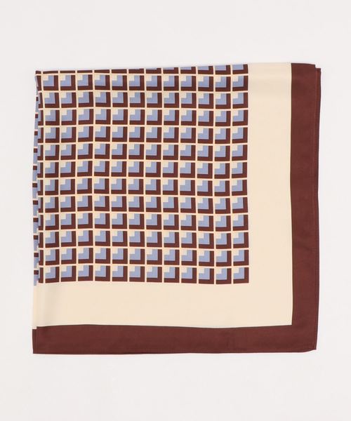 earth music&ecology（アースミュージックアンドエコロジー）の「幾何学柄スカーフ ＊（ストール/ショール・レディース・ベージュ/ブラウン・FREE）」の9枚目の写真