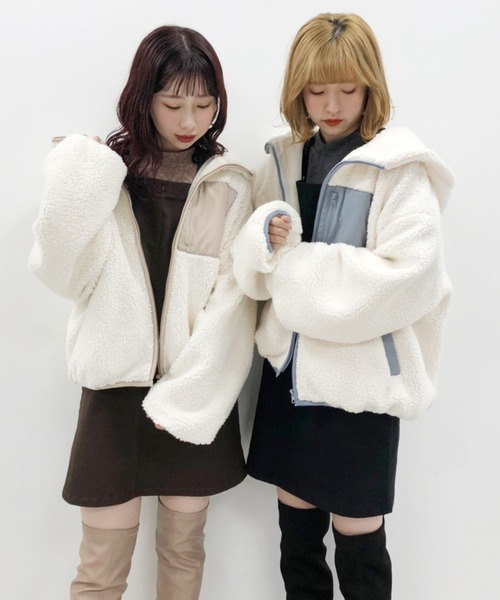 ナイスクラップ　ボアブルゾン one after another NICE CLAUP（ワンアフターアナザーナイ