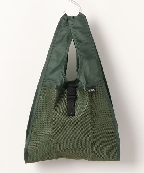 Nahe（ネーエ）の「nahe SHOPPER ネーエ ショッパー エコバッグ マルシェバッグ メッシュ ミニトート 折りたたみ S（エコバッグ/サブバッグ・メンズ・ホワイト/ブラック/レッド/イエロー/ブルー/グリーン/ベージュ/ライトブルー・FREE）」の10枚目の写真