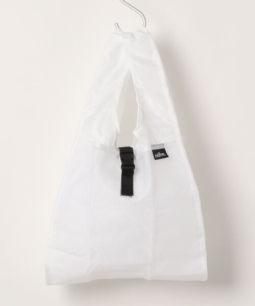 Nahe（ネーエ）の「nahe SHOPPER ネーエ ショッパー エコバッグ マルシェバッグ メッシュ ミニトート 折りたたみ S（エコバッグ/サブバッグ・メンズ・ホワイト/ブラック/レッド/イエロー/ブルー/グリーン/ベージュ/ライトブルー・FREE）」の13枚目の写真