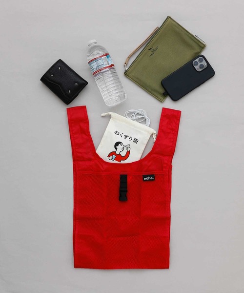 Nahe（ネーエ）の「nahe SHOPPER ネーエ ショッパー エコバッグ マルシェバッグ メッシュ ミニトート 折りたたみ S（エコバッグ/サブバッグ・メンズ・ホワイト/ブラック/レッド/イエロー/ブルー/グリーン/ベージュ/ライトブルー・FREE）」の18枚目の写真