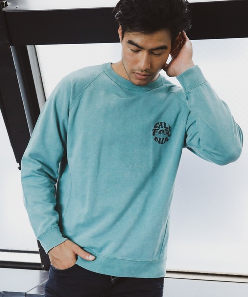 BAYFLOW(ベイフロー)の「スノーウォッシュインレイプルオーバー L/S(スウェット・メンズ・グリーン/ネイビー/ピンク/ブラウン/カーキ/オレンジ/チャコール・LARGE/MEDIUM/SMALL)」の1枚目の写真