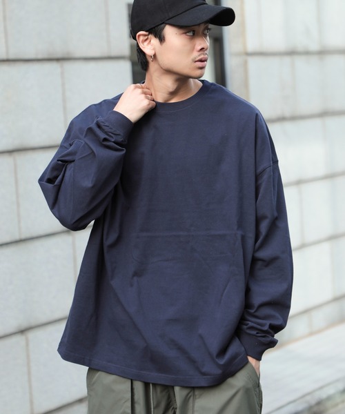 United Athle（ユナイテッドアスレ）の「【United Athle】5.6オンス ビッグシルエットロングスリーブTEE 長袖無地Tシャツ ロンT 5509（Tシャツ/カットソー・メンズ・ダークグリーン/ライトブルー/ライトグレー/ライトパープル/ネイビー/スミクロ/ホワイト/ブラック/ベージュ・L/M/S/XL）」の8枚目の写真