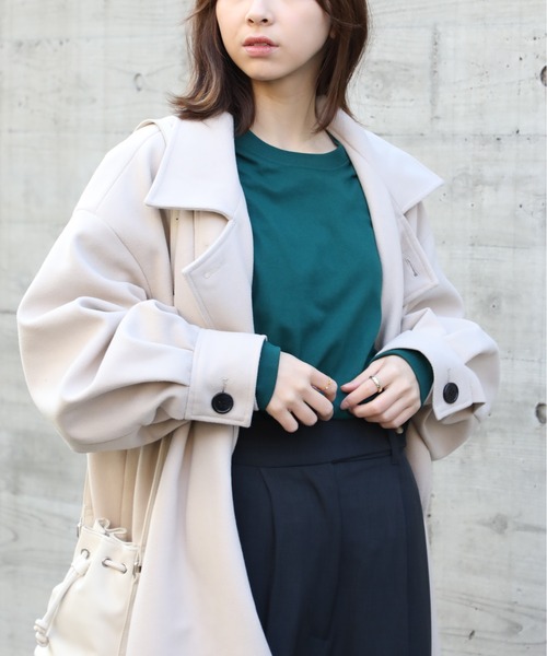 United Athle（ユナイテッドアスレ）の「【United Athle】5.6オンス ビッグシルエットロングスリーブTEE 長袖無地Tシャツ ロンT 5509（Tシャツ/カットソー・メンズ・ダークグリーン/ライトブルー/ライトグレー/ライトパープル/ネイビー/スミクロ/ホワイト/ブラック/ベージュ・L/M/S/XL）」の6枚目の写真