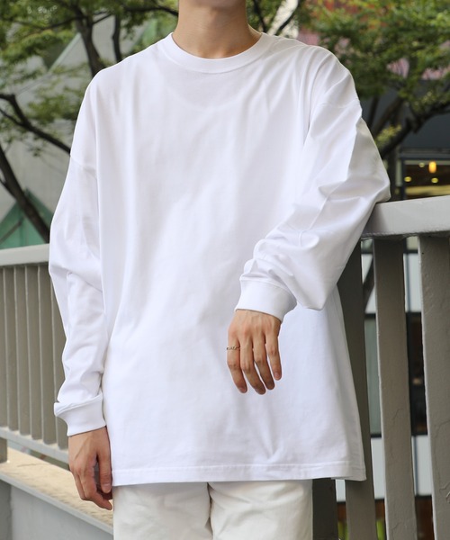 United Athle（ユナイテッドアスレ）の「【United Athle】5.6オンス ビッグシルエットロングスリーブTEE 長袖無地Tシャツ ロンT 5509（Tシャツ/カットソー・メンズ・ダークグリーン/ライトブルー/ライトグレー/ライトパープル/ネイビー/スミクロ/ホワイト/ブラック/ベージュ・L/M/S/XL）」の12枚目の写真