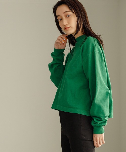 CAMBER(キャンバー)の「【CAMBER】別注Crew Long Tee Length Short(Tシャツ/カットソー・レディース・グリーン/ブルー系その他2/オレンジ系その他4・L)」の2枚目の写真