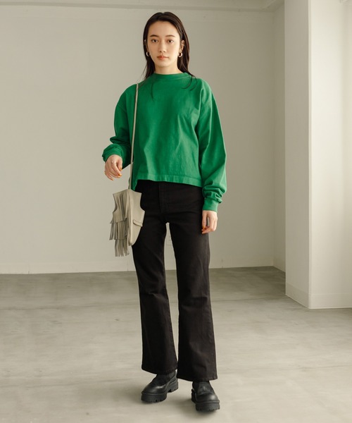 CAMBER(キャンバー)の「【CAMBER】別注Crew Long Tee Length Short(Tシャツ/カットソー・レディース・グリーン/ブルー系その他2/オレンジ系その他4・L)」の14枚目の写真