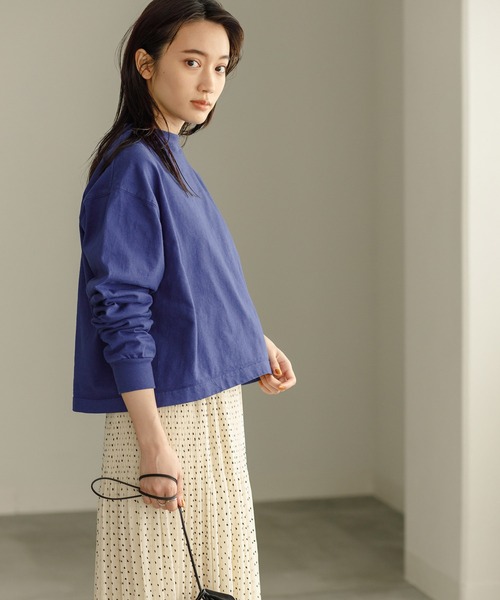 CAMBER(キャンバー)の「【CAMBER】別注Crew Long Tee Length Short(Tシャツ/カットソー・レディース・グリーン/ブルー系その他2/オレンジ系その他4・L)」の7枚目の写真