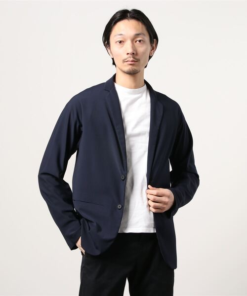 MONOBI(モノビ)の「MONOBI/テックウール セットアップ2Bジャケット(テーラードジャケット・メンズ・ネイビー/ブラック・44/46/42)」の2枚目の写真