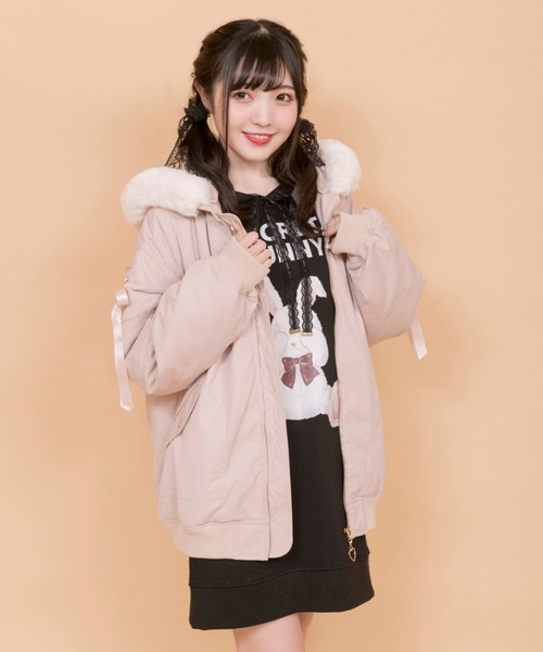Secret Honey ビッグカラーレースアップジャケット Secret Honey ビッグカラーレースアップジャケット - メルカリ