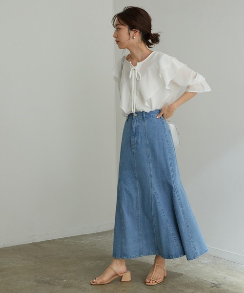【WEB限定】デニムマーメイドスカート