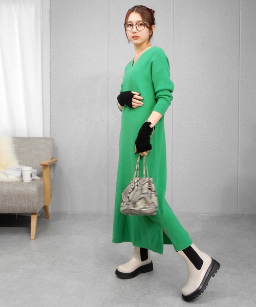 minia（ミニア）の「ラギットソールチェルシーブーツ/トラックソールサイドゴアミドルブーツ　◆（ブーツ・レディース・ブラック/アイボリー/ブラウン・23.5cm/24.5cm/23.0cm/24.0cm/25.0cm/L/LL/M/S）」の20枚目の写真