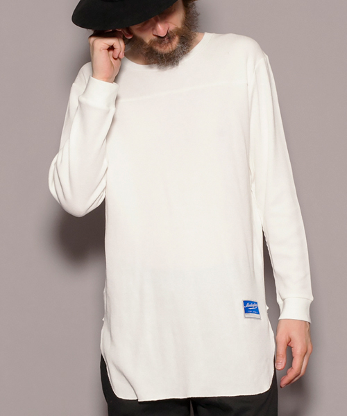 MONKEY TIME(モンキータイム)の「MT ∴ 30 サーマル ロング Tシャツ ◆(Tシャツ/カットソー・メンズ・ホワイト/ブラック/グレー・LARGE/SMALL/MEDIUM)」の2枚目の写真