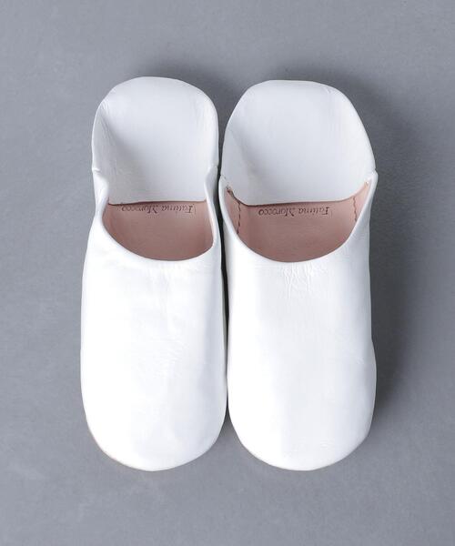 Fatima morocco(ファティマモロッコ)の「<Fatima Morocco(ファティマモロッコ)> バブーシュ(ルームシューズ/スリッパ・レディース・ホワイト/ブラック/ベージュ/シルバー・FREE)」の1枚目の写真