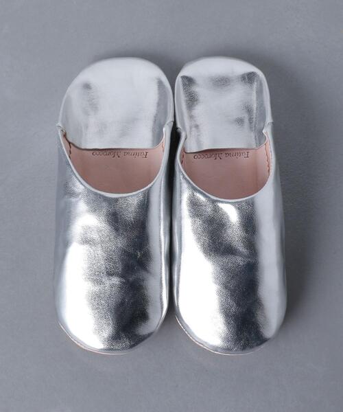 Fatima morocco(ファティマモロッコ)の「<Fatima Morocco(ファティマモロッコ)> バブーシュ(ルームシューズ/スリッパ・レディース・ホワイト/ブラック/ベージュ/シルバー・FREE)」の4枚目の写真