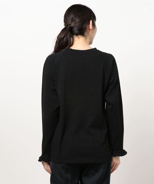 ottilie（オティーリエ）の「袖口フリルカットソープルオーバー（Tシャツ/カットソー・レディース・オフホワイト/ベージュ/ブラック・FREE）」の5枚目の写真