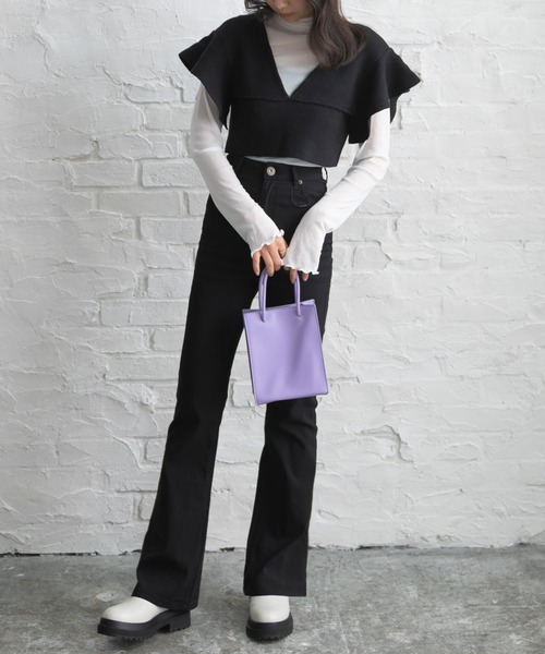 Newlyme(ニューリーミー)の「【選べる股下丈】超絶激ストレッチフレアーパンツ(その他パンツ・レディース・ブラック・MEDIUM/SHORT/TALL)」の13枚目の写真