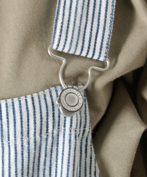 make a ray!（メイク ア レイ！）の「ワイドシルエット オーバーオール ヒッコリー ストライプ サロペット/オールインワン（サロペット/オーバーオール・レディース・ブルー系その他/オフホワイト/ホワイト系その他・M/L）」の18枚目の写真