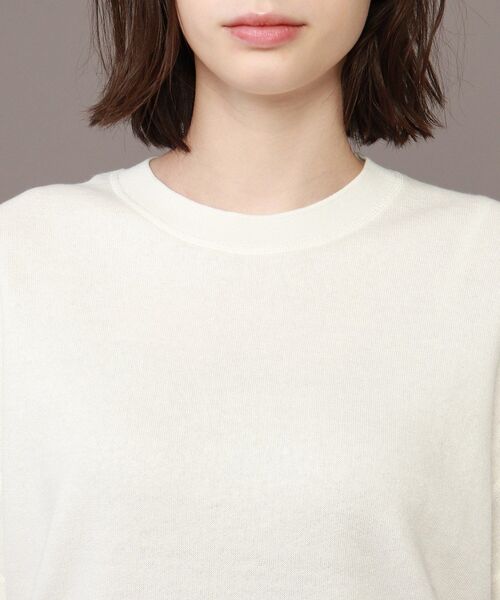 新品未使用♡ドレステリア　オーガニックコットン裏毛プルオーバーオフホワイト38 DRESSTERIOR トレーナー スウェット 「洗える/ショート丈