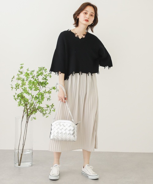 SENSE OF PLACE by URBAN RESEARCH（センスオブプレイスバイアーバンリサーチ）の「クロスメッシュショルダーバッグ（ショルダーバッグ・レディース・ブラック/シルバー/アイボリー・ONE）」の7枚目の写真