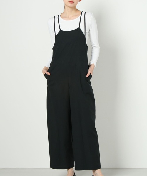 Liyoca(リヨカ)の「【Liyoca】ミリタリークロスサロペット(サロペット/オーバーオール・レディース・ブラック/カーキ/ライトベージュ・FREE)」の2枚目の写真