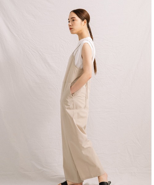 Liyoca(リヨカ)の「【Liyoca】ミリタリークロスサロペット(サロペット/オーバーオール・レディース・ブラック/カーキ/ライトベージュ・FREE)」の7枚目の写真