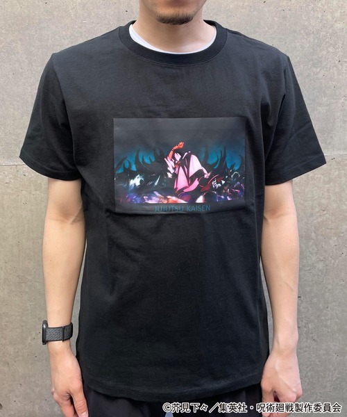 呪術廻戦（ジュジュツカイセン）の「呪術廻戦場面写宿儺メンズTシャツ（Tシャツ/カットソー・メンズ・ホワイト/ブラック・LL/S/M/L）」の2枚目の写真