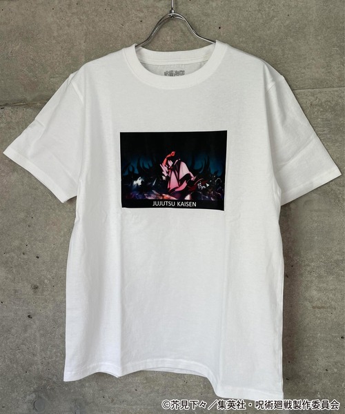 呪術廻戦（ジュジュツカイセン）の「呪術廻戦場面写宿儺メンズTシャツ（Tシャツ/カットソー・メンズ・ホワイト/ブラック・LL/S/M/L）」の3枚目の写真