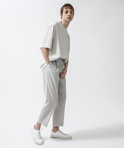 city（シティ）の「ジョーゼットプルオーバー/GEORGETTE CREW NECK TEE（Tシャツ/カットソー・メンズ・ブラック/ベージュ/グレー/ブルー・1/2/3）」の8枚目の写真