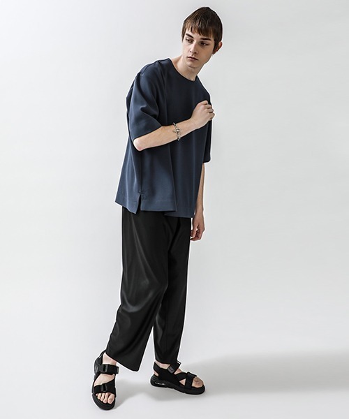city（シティ）の「ジョーゼットプルオーバー/GEORGETTE CREW NECK TEE（Tシャツ/カットソー・メンズ・ブラック/ベージュ/グレー/ブルー・1/2/3）」の10枚目の写真