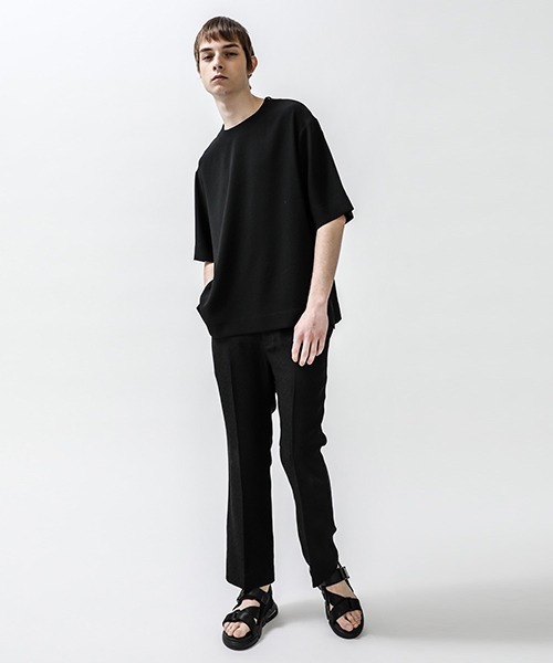 city（シティ）の「ジョーゼットプルオーバー/GEORGETTE CREW NECK TEE（Tシャツ/カットソー・メンズ・ブラック/ベージュ/グレー/ブルー・1/2/3）」の13枚目の写真