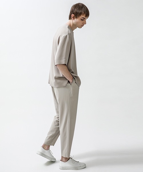 city（シティ）の「ジョーゼットプルオーバー/GEORGETTE CREW NECK TEE（Tシャツ/カットソー・メンズ・ブラック/ベージュ/グレー/ブルー・1/2/3）」の17枚目の写真