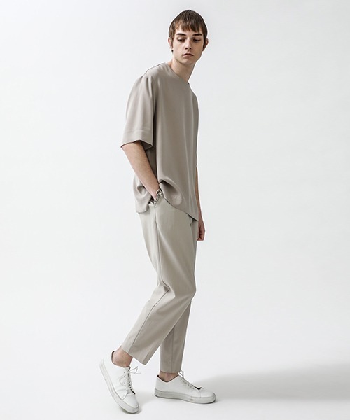 city（シティ）の「ジョーゼットプルオーバー/GEORGETTE CREW NECK TEE（Tシャツ/カットソー・メンズ・ブラック/ベージュ/グレー/ブルー・1/2/3）」の16枚目の写真