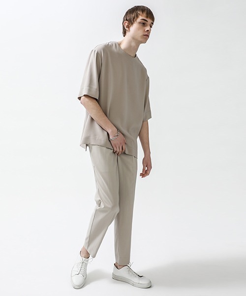 city（シティ）の「ジョーゼットプルオーバー/GEORGETTE CREW NECK TEE（Tシャツ/カットソー・メンズ・ブラック/ベージュ/グレー/ブルー・1/2/3）」の18枚目の写真