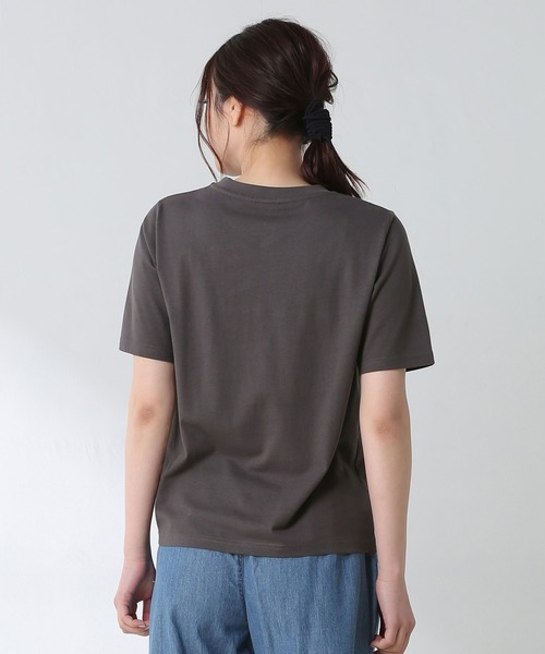 Honeys（ハニーズ）の「半袖フォトＴシャツ（Tシャツ/カットソー・レディース・スミクロ/ミント/ラベンダー/ホワイト/ベージュ・LL/S/M/L）」の13枚目の写真